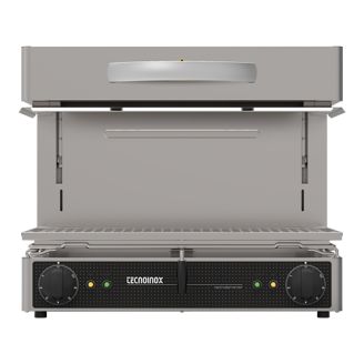 Tecnoinox Elektrische 2-zone salamander - grill hoogte instelbaar