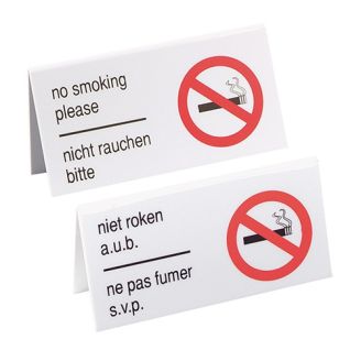 Kunststof - Bord - niet roken 4 talen